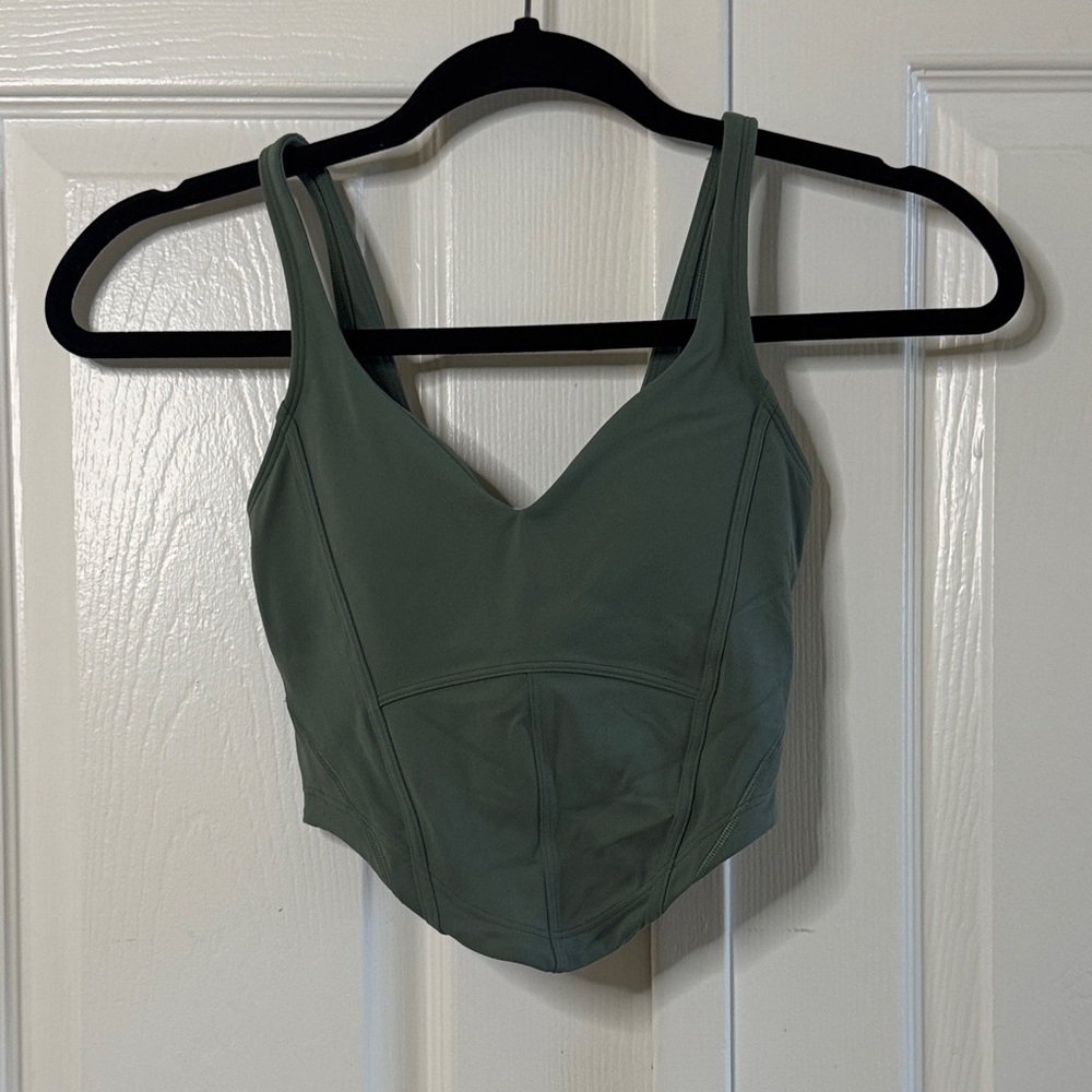 NWOT Lululemon Align Corset Olive Camisole Padded Tank Top